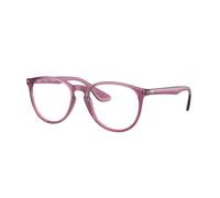 Ray-Ban Eyeglasses Woman Erika Optics - Transparent Violet Frame Clear Lenses Polarized 51-18