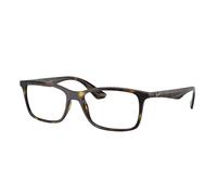 Ray-Ban Eyeglasses Unisex Rb7047 Optics - Havana Frame Clear Lenses Polarized 54-17