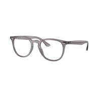 Ray-Ban Eyeglasses Unisex Rb7159 Optics - Transparent Grey Frame Clear Lenses Polarized 52-20
