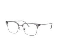Ray-Ban Eyeglasses Unisex New Clubmaster Optics - Gunmetal Frame Clear Lenses Polarized 53-20