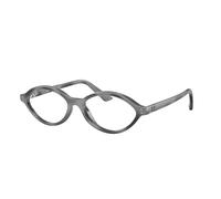 Ray-Ban Eyeglasses Unisex Romy Optics Bio-based - Dark Grey Havana Frame Clear Lenses Polarized 52-16