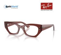 Ray - Ban Unisex RX7330 ZENA 8436 Optical frames Injected Brown Transparent Geometric Normal