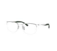 Ray-Ban Eyeglasses Unisex Rb7552 Optics - Silver Frame Clear Lenses Polarized 54-19