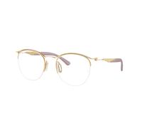 Ray-Ban Eyeglasses Unisex Rb7553 Optics - Arista Gold Frame Clear Lenses Polarized 52-20