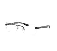 Ray-Ban Eyeglasses Unisex Rb8423 Optics - Black Frame Clear Lenses Polarized 54-18
