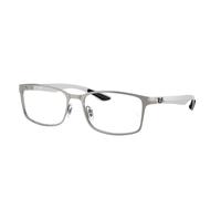 Ray-Ban Eyeglasses Unisex Rb8424 Optics - Gunmetal Frame Clear Lenses Polarized 57-18