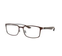 Ray-Ban Eyeglasses Unisex Rb8424 Optics - Gunmetal Frame Clear Lenses Polarized 57-18