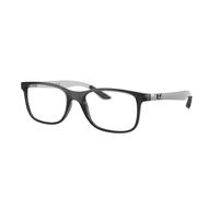 Ray-Ban Eyeglasses Unisex Rb8903 Optics - Matte Grey On Light Carbon Frame Clear Lenses Polarized 55-18
