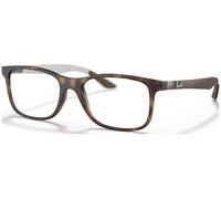 Ray-Ban Eyeglasses Unisex Rb8903 Optics - Brown Frame Clear Lenses Polarized 53-18