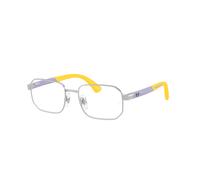 Ray-Ban Eyeglasses Unisex Rb1060 Optics Kids Bio-based - Lilac On Rubber Yellow Frame Clear Lenses Polarized 46-16