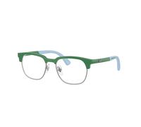 Ray-Ban Eyeglasses Unisex Rb1641 Optics Kids Bio-based - Green On Rubber Light Blue Frame Clear Lenses Polarized 46-17