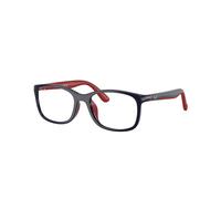Ray-Ban Eyeglasses Children Rb1644 Optics Kids Bio-based - Blue On Rubber Red Frame Clear Lenses Polarized 46-16