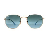 Ray-Ban Square Unisex Gold Blue Grey Gradient Sunglasses Metal - One Size
