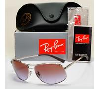Ray-Ban Sunglasses 2013 Vintage Silver Brown Grey Wrap Pilot RB 3387 003/68 64mm