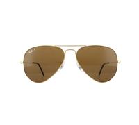 Ray-Ban Sunglasses Aviator 3025 Gold Brown Polarized 001/57