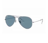 Ray - Ban Unisex Ray - Ban RB3025 AVIATOR 003/02 Sunglasses Metal Silver Blue Pilot Polarized