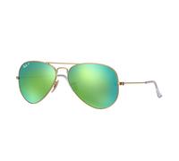 Ray Ban Sunglasses Aviator Metal RB3025 112/P9 Gold w/Green Mirror Polarize 58MM