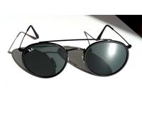 Ray-Ban Sunglasses Black Round Double bridge RB3647 002/R5 DARK LENS SUMMER 2025