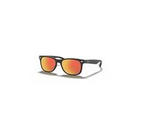 Ray-Ban Unisex Sunglass RB9052S New Wayfarer Kids - Frame color: Black, Lens color: Brown/Orange