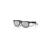 Ray-Ban Sunglasses Children New Wayfarer Kids Summer Capsule - Rubber Black Frame Green Lenses 47-15