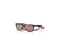 Ray-Ban Sunglasses Children New Wayfarer Kids Summer Capsule - Rubber Black Frame Pink Lenses 47-15