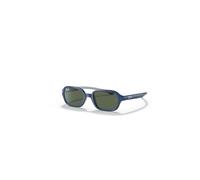 Ray-Ban Sunglasses Children Rb9074s Kids - Blue On Rubber Grey Frame Green Lenses 41-16