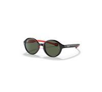 Ray-Ban Sunglasses Children Rb9075s Kids - Black On Red Frame Green Lenses 37-16