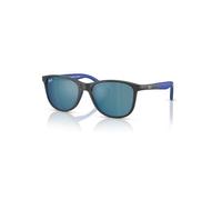 Ray-Ban Sunglasses Children Rb9077s Kids Bio-based - Grey On Rubber Blue Frame Blue Lenses 49-16
