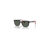 Ray-Ban Sunglasses Children Rb9078s Kids Bio-based - Black On Red Frame Green Lenses 48-16