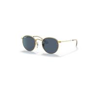 Ray-Ban Sunglasses Children Round Kids - Gold Frame Blue Lenses Polarized 44-19