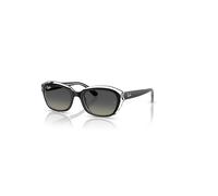 Ray-Ban Sunglasses Children State Street Kids - Black On Transparent Frame Grey Lenses 48-17