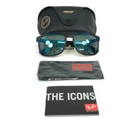 Ray-Ban Sunglasses RB4264 601SA1 Matte Black Blue Flash Polarized Chromance