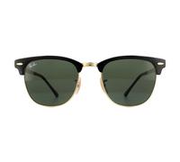 Ray-Ban Sunglasses Clubmaster Metal RB3716 187 Gold Top On Black Green