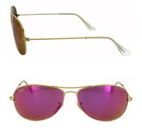 Ray-Ban Sunglasses Cockpit 3362 112/4T Gold Cyclamen Flash Large 59mm