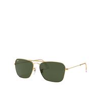 Ray - Ban RB3136 CARAVAN 001 Unisex Sunglasses Metal Gold G15 Squared Normal