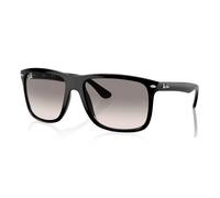 Ray - Ban Unisex Ray - Ban RB4547 BOYFRIEND TWO 601/32 Sunglasses Injected Black Grey Squared Normal Shaded