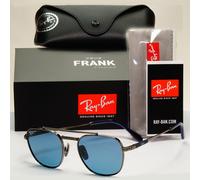 Ray-Ban Sunglasses Frank II Titanium Polarised Gunmetal Blue RB 8258 3142/S2 51m