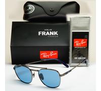 Ray-Ban Sunglasses Frank II Titanium Polarised Gunmetal Blue RB 8258 3142/S2 54m