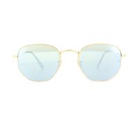 Ray-Ban Sunglasses Hexagonal 3548N 001/30 Gold Silver Mirror