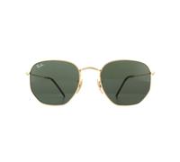 Ray-Ban Sunglasses Hexagonal 3548N 001 Gold Green