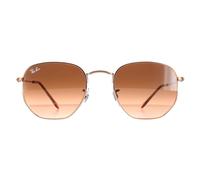 Ray-Ban Sunglasses Hexagonal RB3548N 9069A5 Polished Bronze Brown Gradient