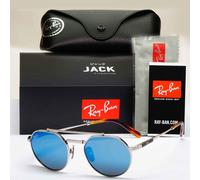 Ray-Ban Sunglasses Jack II Titanium Mirror Blue Silver Grey RB 8265 3139/O4 51mm