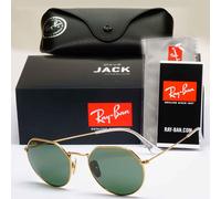 Ray-Ban Unisex Sunglass RB8165 Jack Titanium - Frame color: Gold, Lens color: Green