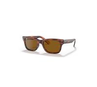 Ray-Ban Sunglasses Man Burbank - Striped Havana Frame Brown Lenses 52-20
