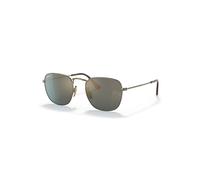 Ray-Ban Sunglasses Man Frank Titanium - Gold Frame Blue Lenses Polarized 51-20