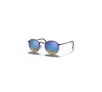 Ray-Ban Sunglasses Man Round Flash Lenses Gradient - Black Frame Blue Lenses 50-21