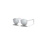 Ray-Ban Sunglasses Man Round Flash Lenses - Silver Frame Silver Lenses 50-21