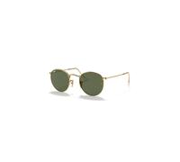 Ray-Ban Sunglasses Man Round Flat Lenses - Arista Gold Frame Green Lenses 50-21