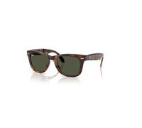Ray-Ban Sunglasses Man Wayfarer Folding Classic - Havana Frame Green Lenses 50-22