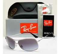 Ray-Ban Sunglasses Pilot Wrap Silver Grey Gradient RB 3267 003/8G 64mm